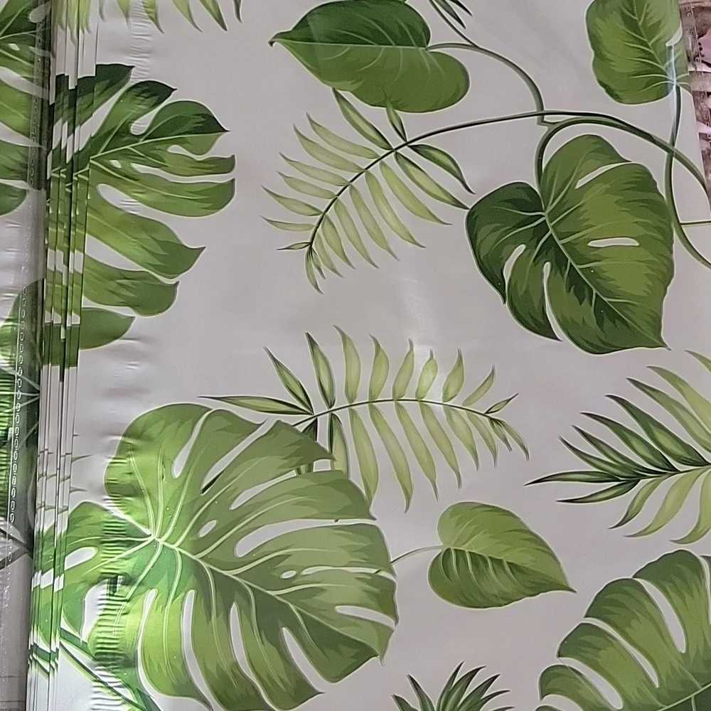 New 25 New 19×14.5 Gusseted Poly Mailers Shipping Palm Banana Leaves XL Lot